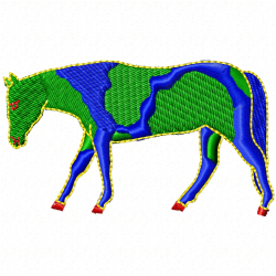 Horses Embroidery Design 5
